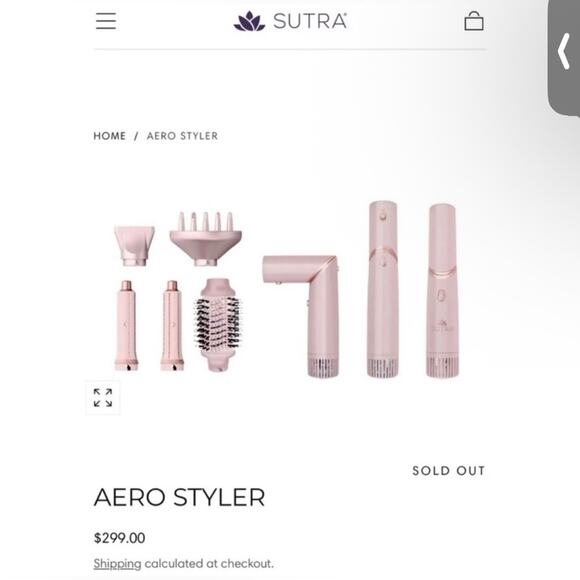 NEW Sutra AERO STYLER Set Rose Gold Dry Brush Curl $299 Styling Hair Tik Tok - Picture 3 of 9